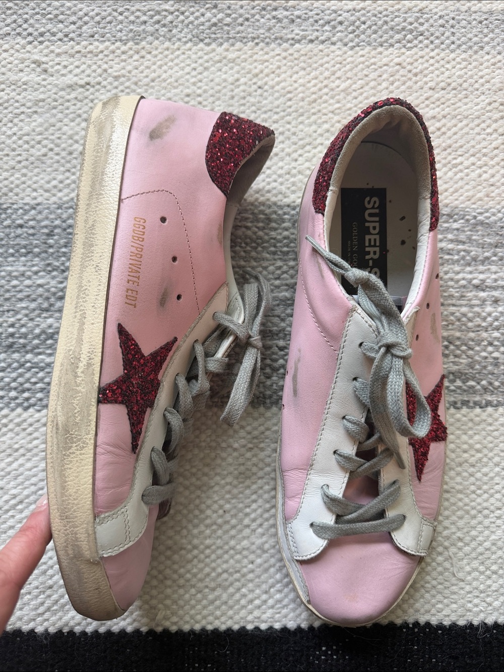 Golden Goose Rare Private Edition Super Star Glitter Star Sneaker - Picture 2 of 10